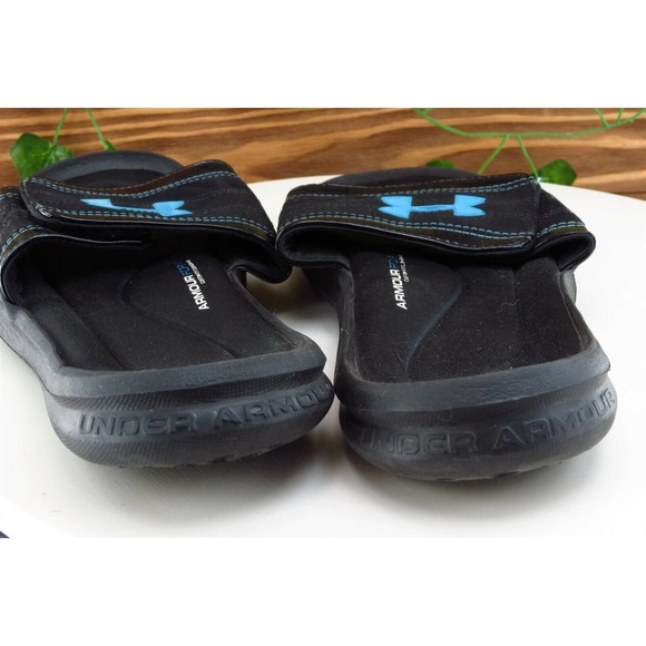 Under Armour Sz 10 M Black Slide Synthetic Women Sandals - Picture 5 of 7